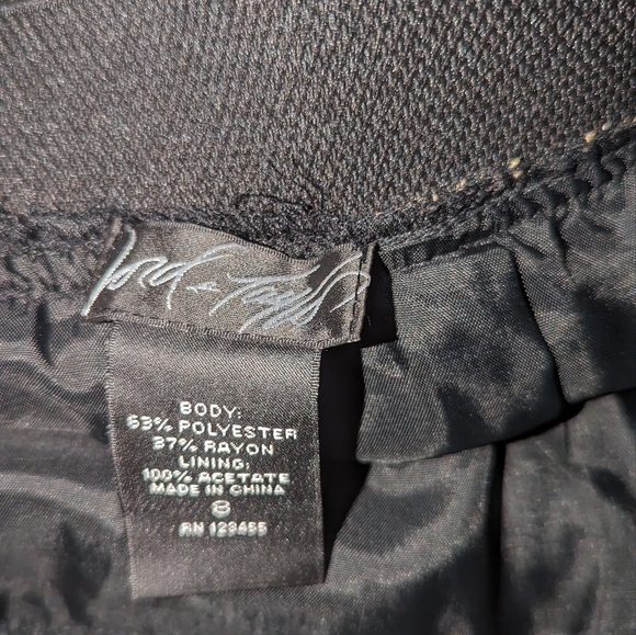 New Lord & Taylor Sz 8 Skirt Black and Gold Metallic - Picture 2 of 3
